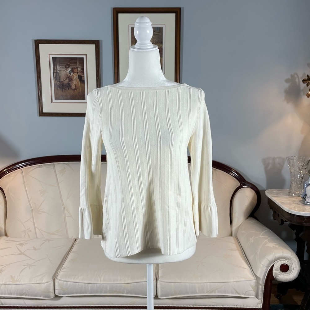 Anne Taylor Ribbed Knit Top - Picture 3 of 10